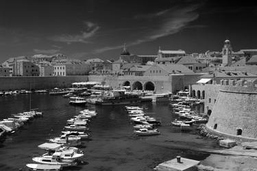 The Old Port and City walls of Dubrovnik, Dalmatian coast, Croatia - Limited Edition of 15 thumb