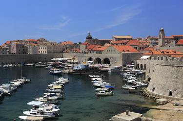 The Old Port and the City walls of Dubrovnik, Croatia - Limited Edition of 15 thumb