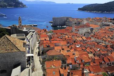 Aerial View of the City walls and Terracotta Rooftops, Dubrovnik, Croatia - Limited Edition of 15 thumb