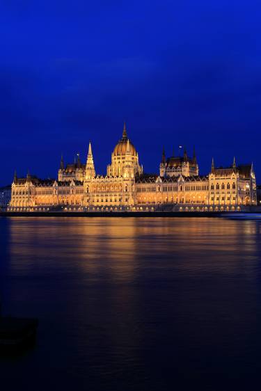 The Hungarian Parliament Building At Dusk, river Danube, Budapest city, Hungary - Limited Edition of 15 thumb