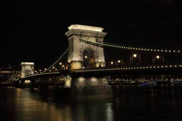 The Széchenyi Chain bridge, river Danube, Budapest city, Hungary - Limited Edition of 15 thumb
