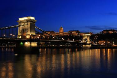 The Széchenyi Chain bridge, river Danube, Budapest city, Hungary - Limited Edition of 15 thumb