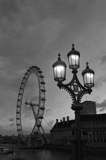 The Millennium Eye Wheel at night, river Thames, London - Limited Edition of 15 thumb