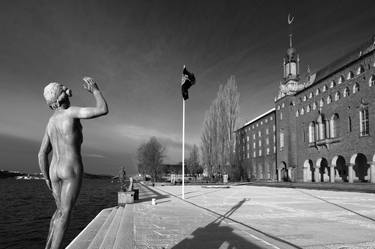 Winter view of the City Hall on Lake Malaren, Stockholm City, Sweden - Limited Edition of 15 thumb