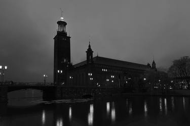 Winter view of the City Hall on Lake Malaren, Stockholm City, Sweden - Limited Edition of 15 thumb