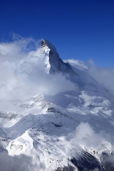 Winter snow, Matterhorn mountain, Zermatt ski resort, Swiss Alps - Limited Edition of 15 thumb