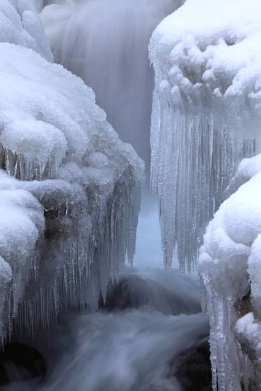 Icicles on Oxararfoss Waterfall, Pingvellir National Park, Iceland - Limited Edition of 15 thumb