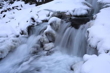 Icicles on Oxararfoss Waterfall, Pingvellir National Park, Iceland - Limited Edition of 15 thumb