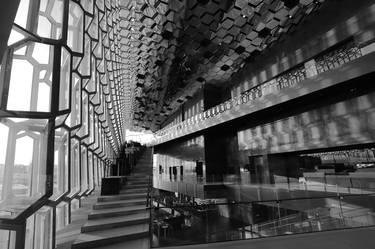 Interior architecture of the Harpa concert hall, Reykjavik city, Iceland - Limited Edition of 15 thumb
