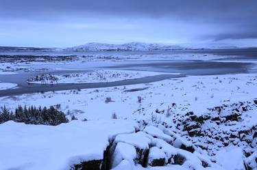 Winter snow on Pingvallavatn lake, Pingvellir National Park, South western Iceland - Limited Edition of 15 thumb