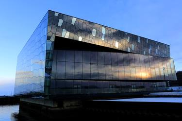 Sunset over the Harpa concert hall, Reykjavik city, Iceland - Limited Edition of 15 thumb