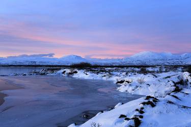 Winter sunset over Pingvallavatn lake, Pingvellir National Park, South western Iceland - Limited Edition of 15 thumb