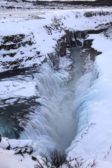 Winter, Gullfoss Waterfall, Pingvellir National Park, South western Iceland - Limited Edition of 15 thumb