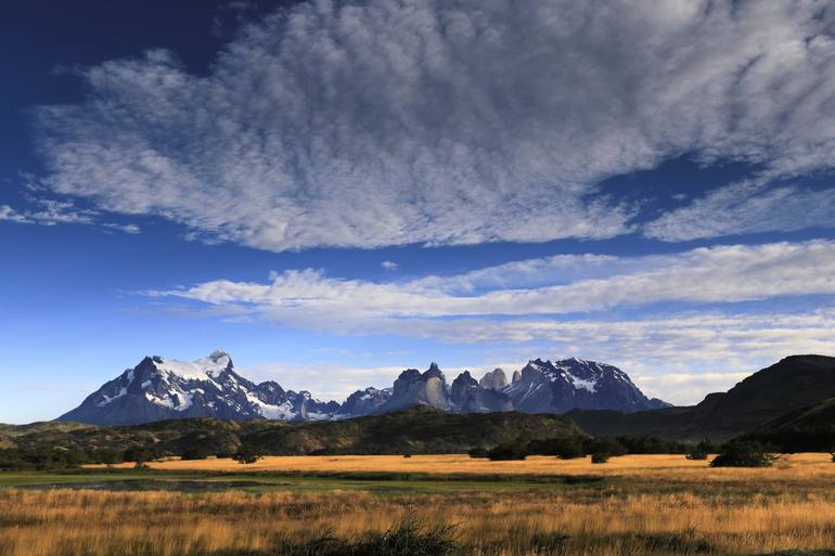 View Of The Cerro Paine Grande And Cordillera De Paine Mountains Over Lago  Del Torro, Torres De Paine, Chile Limited Edition Of 15