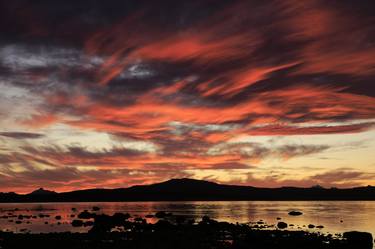 Print 02   Sunset over the Gulf of Admiral Montt, Puerto Natales city, Patagonia, Chile - Limited Edition of 15 thumb