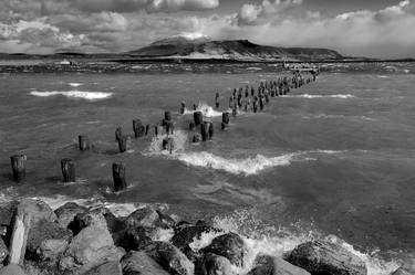 The old wooden jetty, Gulf of Admiral Montt, Puerto Natales city, Patagonia, Chile - Limited Edition of 15 thumb