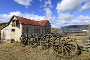 View over the village of Estancia Puerto Consuelo, Puerto Natales city, Patagonia, Chile - Limited Edition of 15 thumb