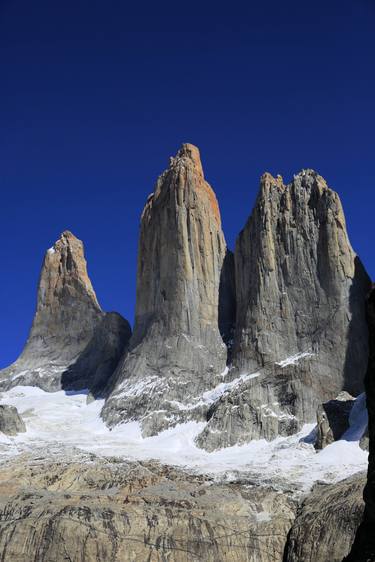 Print 09   View of the Three granite towers of the Torres del Paine National Park, Patagonia, Chile - Limited Edition of 15 thumb