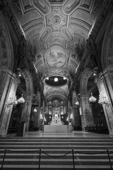 Interior of the Santiago Metropolitan Cathedral, Plaza de Armas square, Santiago City, Chile - Limited Edition of 15 thumb