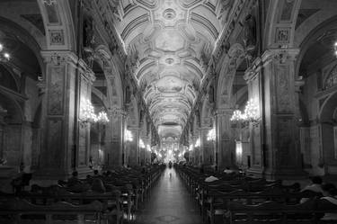 Interior of the Santiago Metropolitan Cathedral, Plaza de Armas square, Santiago City, Chile - Limited Edition of 15 thumb