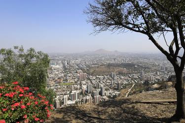The Bellavista Terrace Viewpoint looking over Santiago City from Cerro San Cristóbal, Chile. - Limited Edition of 15 thumb