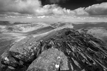 Striding Edge ridge up to Helvellyn fell, Lake District, England - Limited Edition of 25 thumb