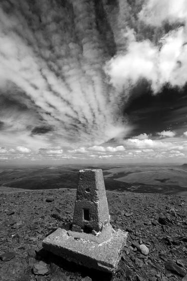 OS trig point at the summit of Skiddaw fell, Keswick, Lake District, England - Limited Edition of 25 thumb