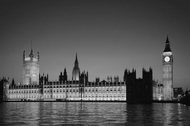 Dusk over the Houses of Parliament, river Thames, Westminster, London, England - Limited Edition of 25 thumb