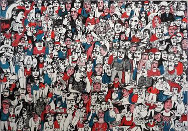 Print of Pop Art People Drawings by Isabelle Biquet