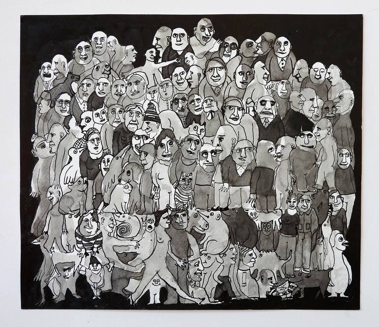 Print of Pop Art People Drawings by Isabelle Biquet 