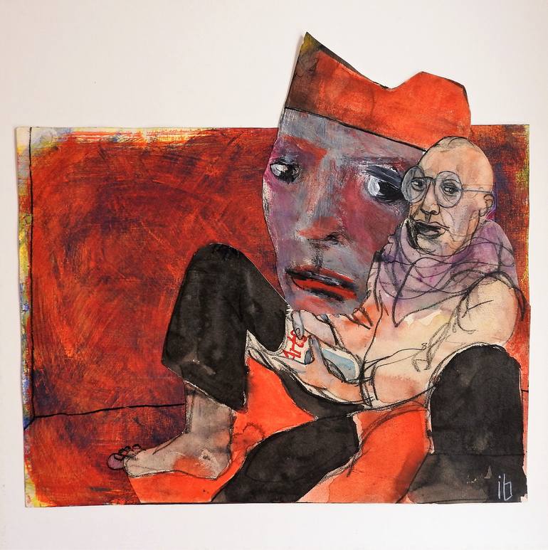 Original Figurative People Drawings by Isabelle Biquet 