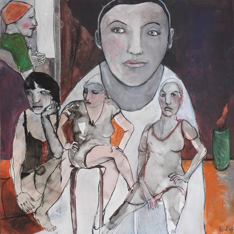 Original Figurative People Paintings by Isabelle Biquet 