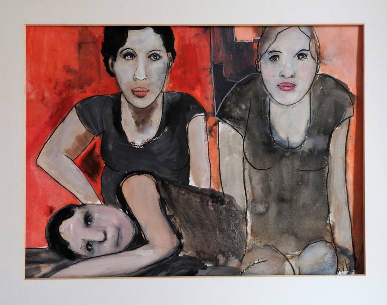 Original Figurative People Paintings by Isabelle Biquet 