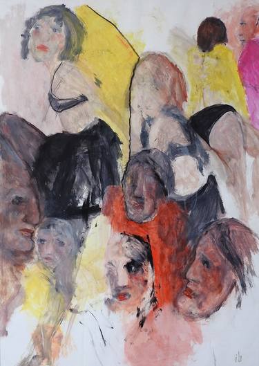 Original Figurative People Paintings by Isabelle Biquet