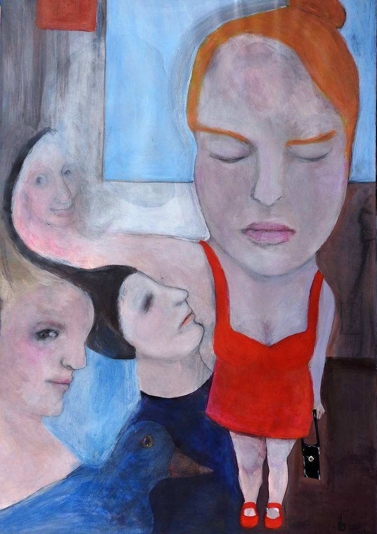Original Figurative People Paintings by Isabelle Biquet 