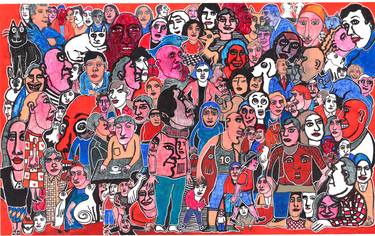 Print of Pop Art People Drawings by Isabelle Biquet