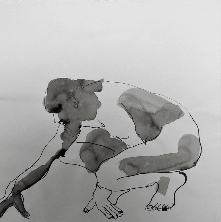 Original Figurative Nude Drawings by Isabelle Biquet 
