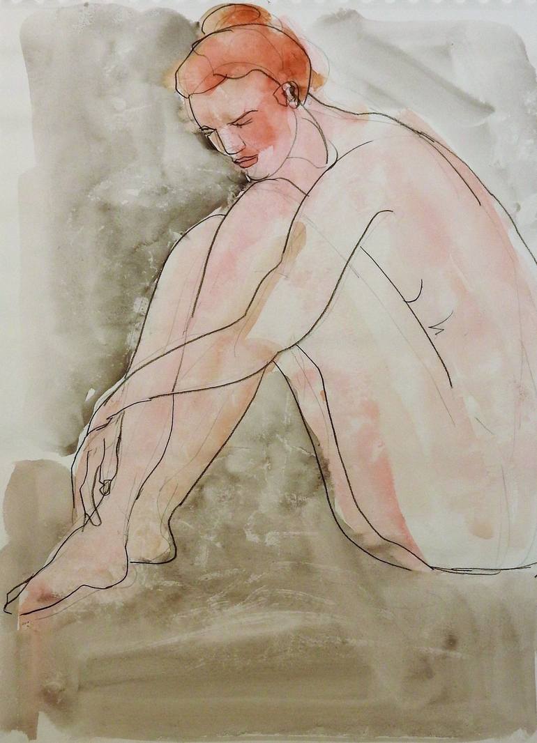Original Figurative Nude Drawings by Isabelle Biquet 