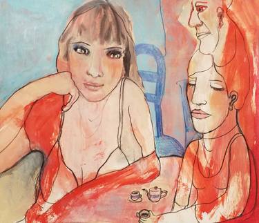 Original Figurative Women Paintings by Isabelle Biquet