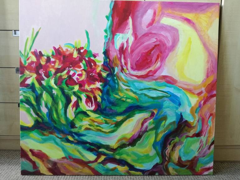 Original Fine Art Floral Painting by Erika Petunoviene AYTE