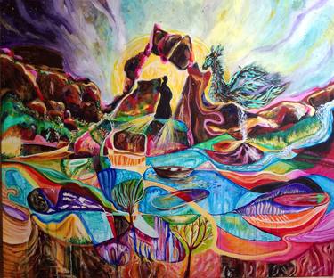 Print of Abstract Fantasy Paintings by Erika Petunoviene AYTE