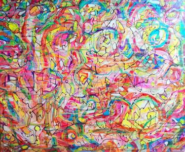 Original Abstract Expressionism Abstract Paintings by Erika Petunoviene Ayte