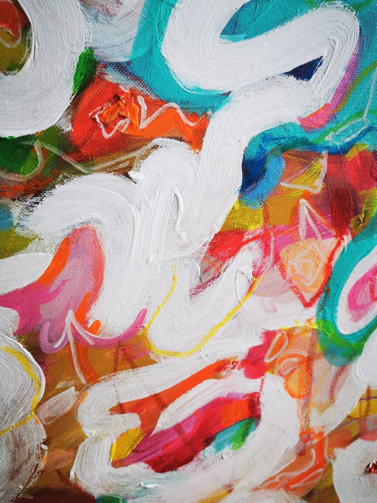 Original Abstract Erotic Painting by Erika Petunoviene Ayte