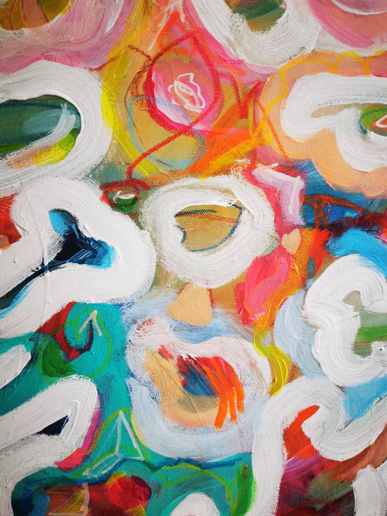 Original Abstract Erotic Painting by Erika Petunoviene Ayte