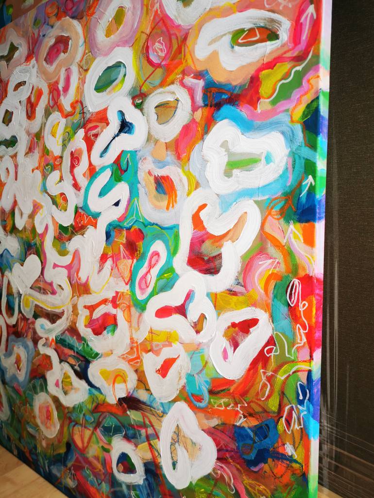 Original Abstract Erotic Painting by Erika Petunoviene Ayte