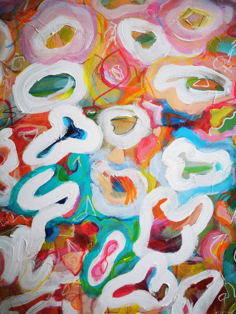 Original Abstract Erotic Painting by Erika Petunoviene Ayte