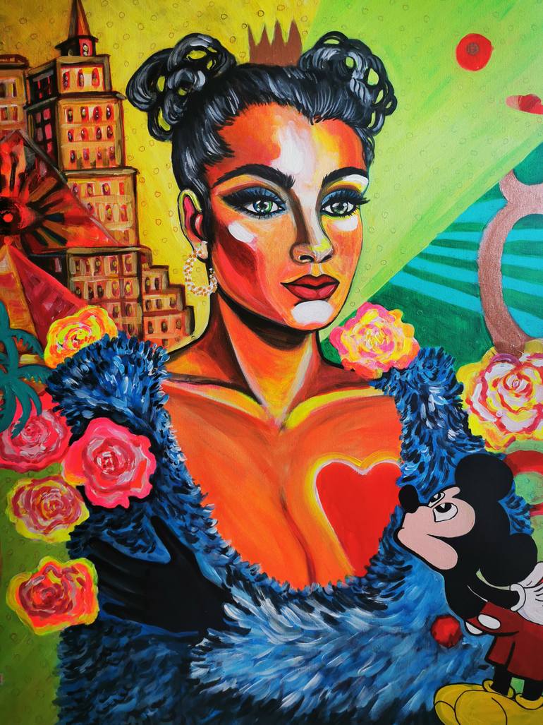 Original Figurative Pop Culture/Celebrity Painting by Erika Petunoviene Ayte