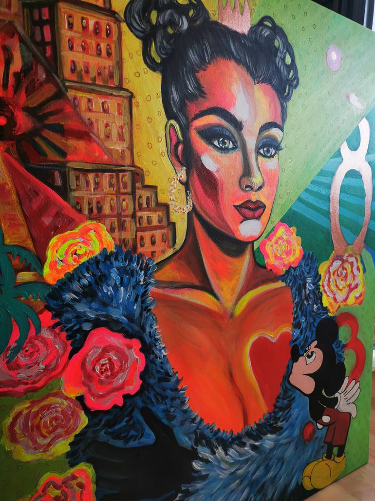 Original Figurative Pop Culture/Celebrity Painting by Erika Petunoviene Ayte