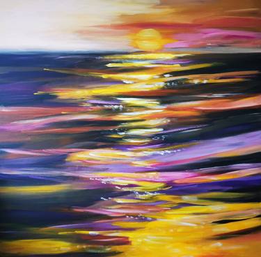 Print of Abstract Seascape Paintings by Erika Petunoviene AYTE