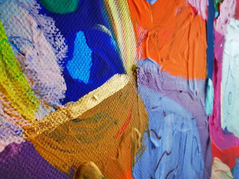 Original Expressionism Abstract Painting by Erika Petunoviene Ayte